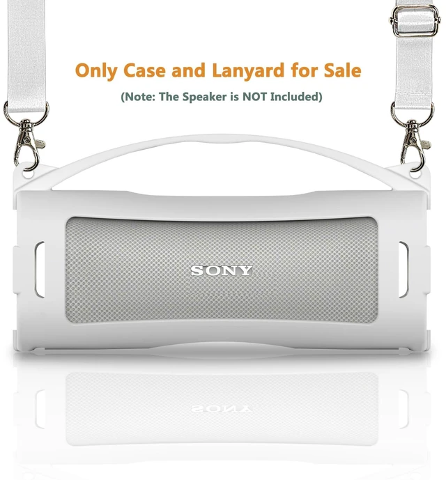 Alt view image 3 of 7 - Silicone Cover Case for Sony ULT Field 1 Elextronics Bluetooth Speaker Accessories for Sony ULT Field 1 Speaker Protective Case with Carrying Handle (Off White)