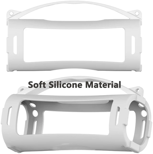 Alt view image 4 of 7 - Silicone Cover Case for Sony ULT Field 1 Elextronics Bluetooth Speaker Accessories for Sony ULT Field 1 Speaker Protective Case with Carrying Handle (Off White)