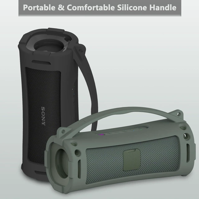 Alt view image 6 of 7 - Silicone Cover Case for Sony ULT Field 1 Elextronics Bluetooth Speaker Accessories for Sony ULT Field 1 Speaker Protective Case with Carrying Handle (Forest Gray)