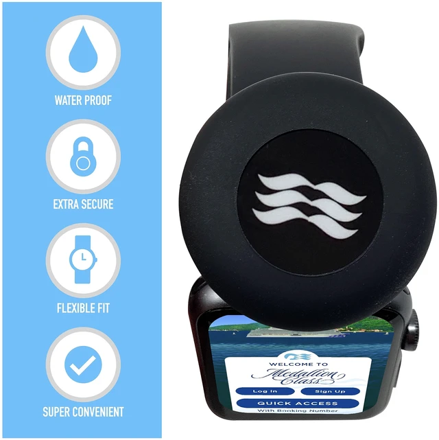 Alt view image 3 of 7 - Princess Ocean Medallion Watch Band Adapter (2 Pack), Silicone Secure & Comfortable Fit, Easy to Attach & Use, Adjustable Silicone Band, One-Size Fits Most Wrists, Essential
