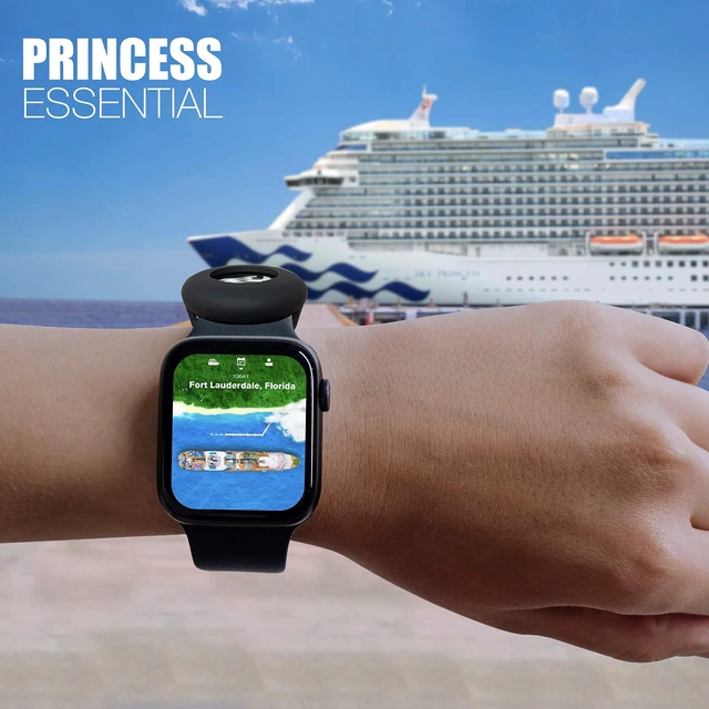 Alt view image 5 of 7 - Princess Ocean Medallion Watch Band Adapter (2 Pack), Silicone Secure & Comfortable Fit, Easy to Attach & Use, Adjustable Silicone Band, One-Size Fits Most Wrists, Essential