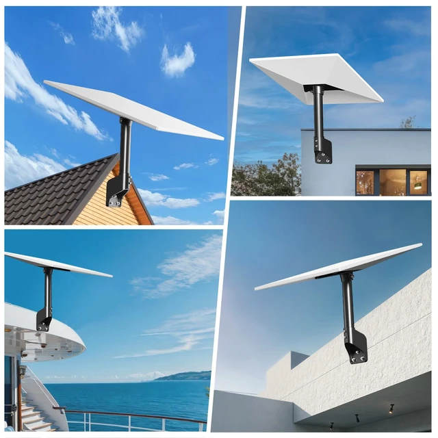 Alt view image 7 of 7 - Starlink Standard 4/4X/V3 Gen 3 Mount, 360° Adjustable Pivot Arm for Wall/Roof Mount Kit, Aluminum Short Bracket w/ Pipe Mount Socket, Rustproof Heavy Duty, Fits Wood/Concrete, Easy Install