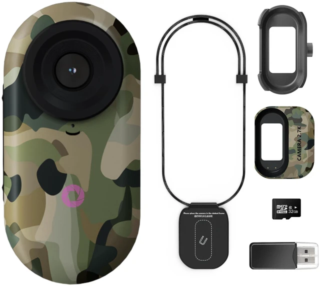 Main image of 2.7K Mini Body Camera,Thumb Size Wearable Body Cam with Screen, Magnetic Portable Action Camera Mount with 32GB Card, Hands-Free POV Recorder, Portable Sports Cameras for Work, Cycling, Travel and Pet