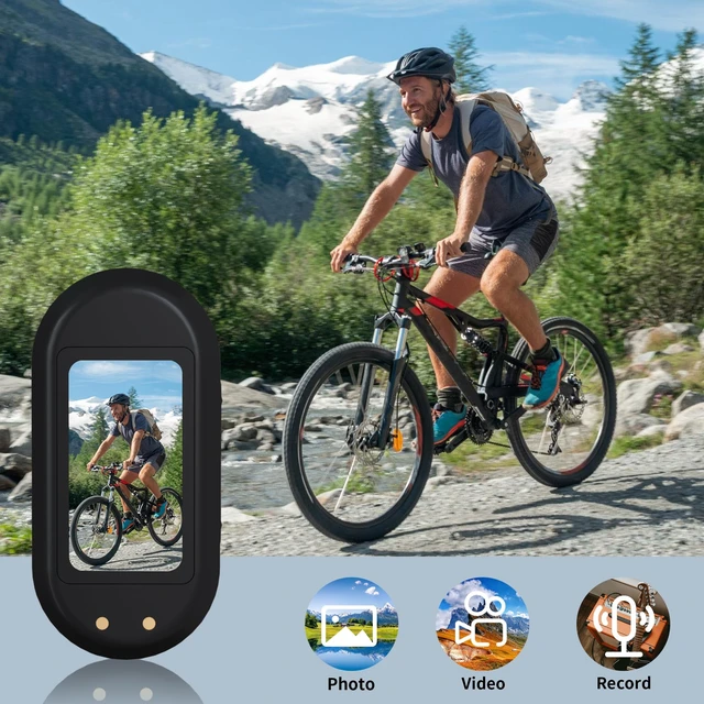 Alt view image 4 of 7 - 2.7K Mini Body Camera,Thumb Size Wearable Body Cam with Screen, Magnetic Portable Action Camera Mount with 32GB Card, Hands-Free POV Recorder, Portable Sports Cameras for Work, Cycling, Travel and Pet
