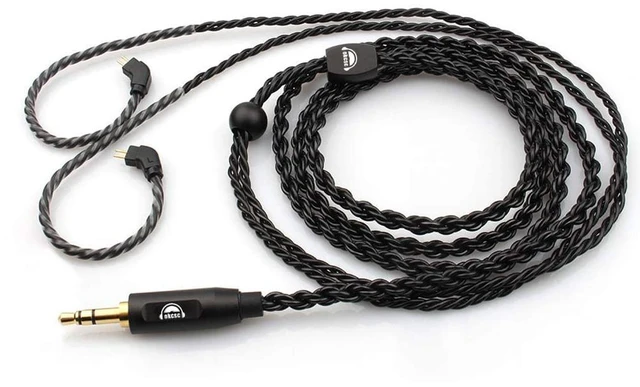 Main image of 2 Pin Detachable Earphone Replacement Cable, 6 Core Plated-Silver Upgrade Cable for KZ AS10 TRN V80 (0.75mm, No Mic)