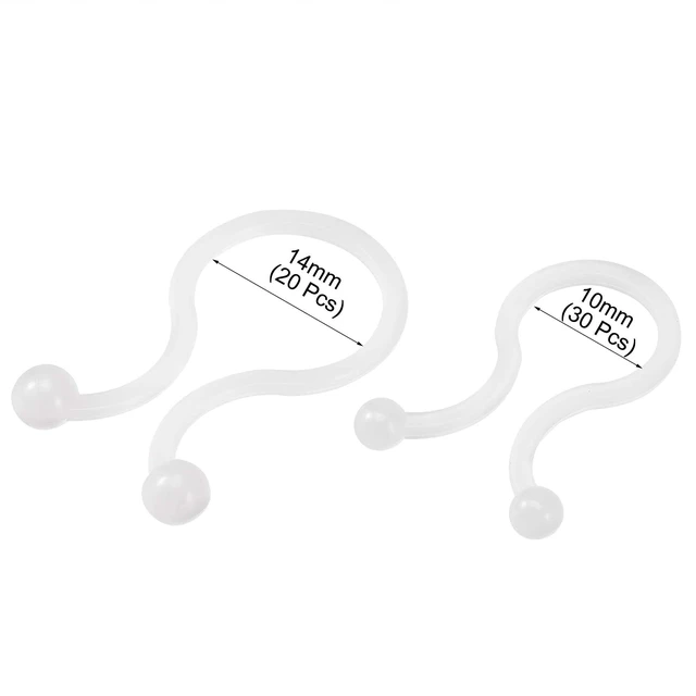 Alt view image 2 of 5 - Nylon Reusable Twist Tie Cable Clips White 10mm x 30pcs, 14mm x 20pcs (Pack of 3)