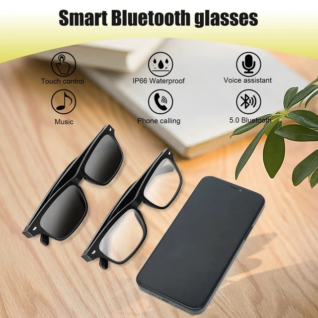 Alt view image 2 of 7 - Smart Glasses,Wireless Bluetooth,IP5 Waterproof,Air Conduction Sound (Music&Call) for All Smart Devices Support DIY Lens Replacement - Polarized Lens Sunglasses