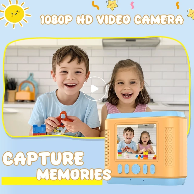 Alt view image 4 of 7 - Instant Print Camera for Kids,2.4 Inch Screen Kids Instant Cameras,Christmas Birthday Gifts for Girls Age 3-12, ortable Toddler Toy for 3 4 5 6 7 8 9 10 11Year Old Girls Boys Blue