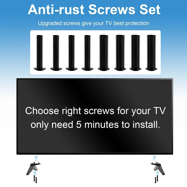 Alt view image 5 of 7 - TV Legs for LG TV Stand Replacement Base, for 49UN 50UN 55UN LG TV Legs 55UN6900 55UN7200 55UN7300 55UN7300PUB 55UN6950ZUA 55UN6955ZUF 50UN6900 50UN7200 50UN7300 49UN6900 49UN7300 with Screw