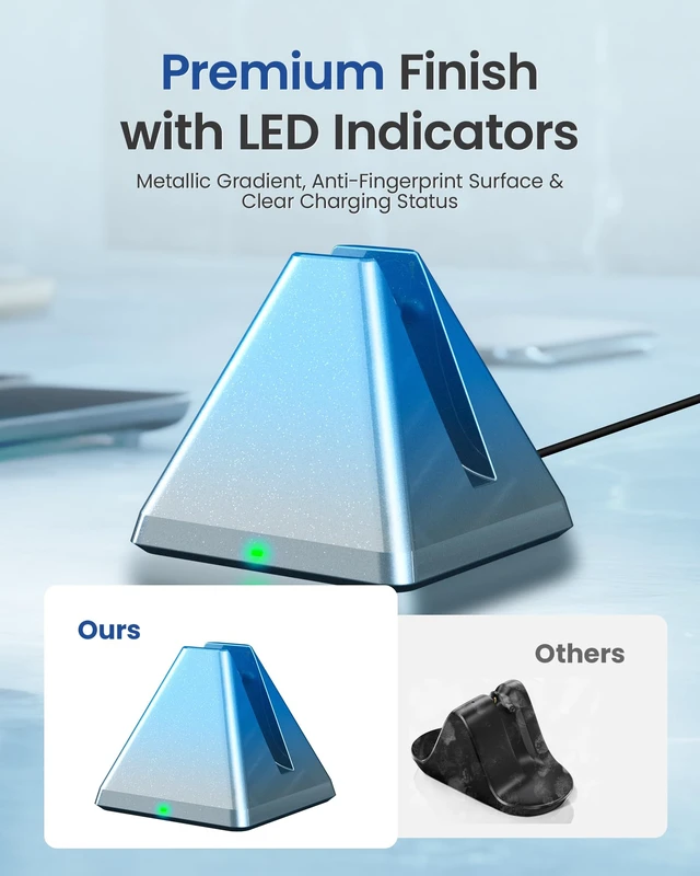 Alt view image 3 of 7 - Charging Dock Accessories for Ray-Ban & Oakley Meta Smart Glasses with LED Safety Chip & Handshake Protocol Weighted Non-Slip Base Fits Wayfarer, Headliner, Skyler & HSTN Complete Charger Set