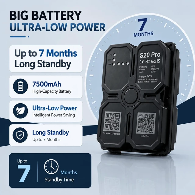 Alt view image 2 of 7 - GPS Tracker for Vehicles, Magnetic Realtime Tracker Device, 5Day Free Trail 7-month Battery Life, Subscription Required, Strong Magnetic Mount, Geo-Fence Alerts, 180-Day History Playback