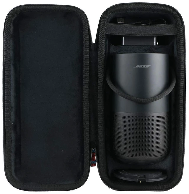 Main image of Hard Case for Bose Smart Speaker Square Triple,Square Triple Black EVA Hard Shell, Accessory Storage Pocket, Travel-Ready Portable Storage, Hand Strap Portability, Protective Case Only