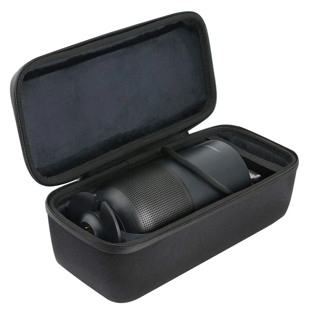 Alt view image 3 of 7 - Hard Case for Bose Smart Speaker Square Triple,Square Triple Black EVA Hard Shell, Accessory Storage Pocket, Travel-Ready Portable Storage, Hand Strap Portability, Protective Case Only