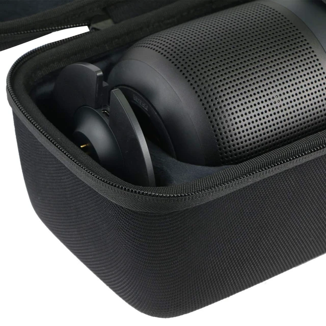 Alt view image 4 of 7 - Hard Case for Bose Smart Speaker Square Triple,Square Triple Black EVA Hard Shell, Accessory Storage Pocket, Travel-Ready Portable Storage, Hand Strap Portability, Protective Case Only