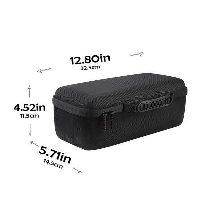 Alt view image 7 of 7 - Hard Case for Bose Smart Speaker Square Triple,Square Triple Black EVA Hard Shell, Accessory Storage Pocket, Travel-Ready Portable Storage, Hand Strap Portability, Protective Case Only