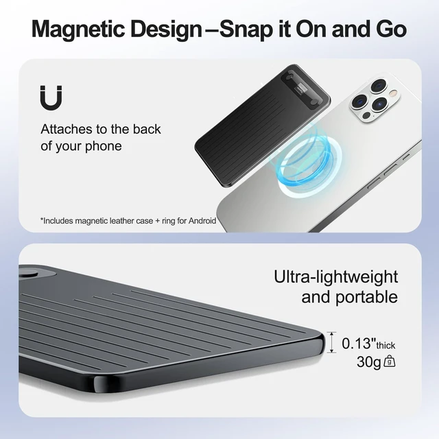 Alt view image 2 of 7 - Note Pro AI Voice Recorder, 1-Year Unlimited Credits, 64GB, Transcribe & Translate 100+ Languages, AI Meeting Summary & Mind Maps, Magnetic Design, 400mAh Battery