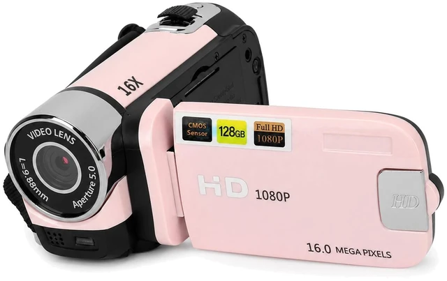 Main image of 1080P Video Camera, 16MP Camcorder, 16X Digital Zoom, Vlogging Camera with Fill Light, 1/4 Inch Thread Hole, 2.4 Inch Rotatable Screen, USB Recorder (-2214230150514)