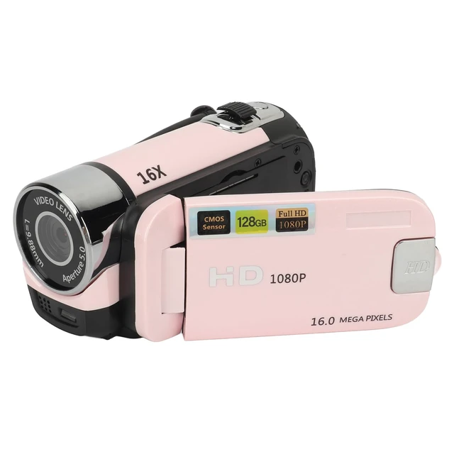 Alt view image 4 of 7 - 1080P Video Camera, 16MP Camcorder, 16X Digital Zoom, Vlogging Camera with Fill Light, 1/4 Inch Thread Hole, 2.4 Inch Rotatable Screen, USB Recorder (-2214230150514)