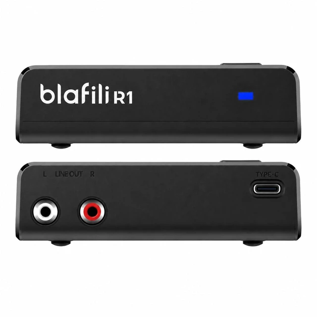 Main image of R1 Bluetooth Receiver for Home Stereo, RCA Out & USB-C Power/Audio Input No-Beep Pairing, aptX Adaptive/HD, for Amps & Powered Speakers, Always-On USB Power, Upgrade Older Stereo Systems