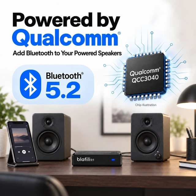 Alt view image 2 of 7 - R1 Bluetooth Receiver for Home Stereo, RCA Out & USB-C Power/Audio Input No-Beep Pairing, aptX Adaptive/HD, for Amps & Powered Speakers, Always-On USB Power, Upgrade Older Stereo Systems