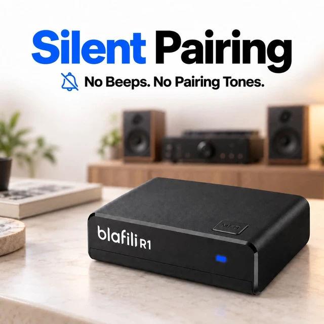 Alt view image 4 of 7 - R1 Bluetooth Receiver for Home Stereo, RCA Out & USB-C Power/Audio Input No-Beep Pairing, aptX Adaptive/HD, for Amps & Powered Speakers, Always-On USB Power, Upgrade Older Stereo Systems
