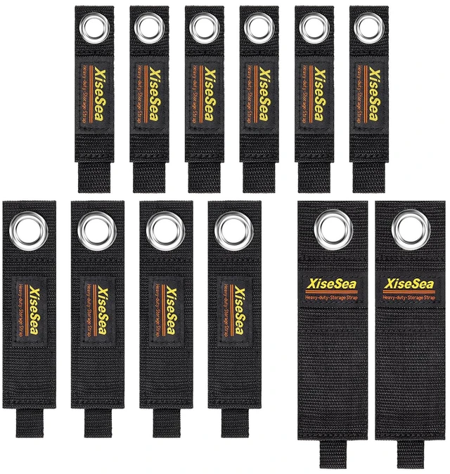 Main image of 12-Pack Heavy Duty Storage Straps, Hook and Loop Storage Straps with Handle Adjustable Cord Organizer for Garage, RV, Boat, Cords, Hoses, Rope, and Camping (A-12)