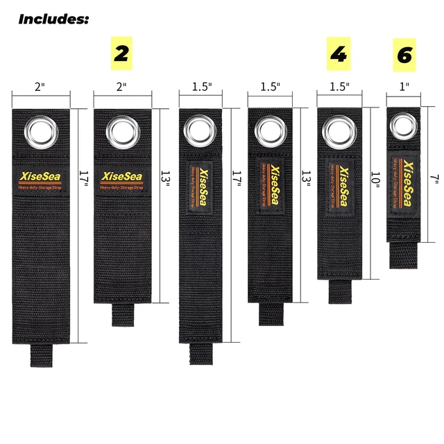 Alt view image 5 of 7 - 12-Pack Heavy Duty Storage Straps, Hook and Loop Storage Straps with Handle Adjustable Cord Organizer for Garage, RV, Boat, Cords, Hoses, Rope, and Camping (A-12)