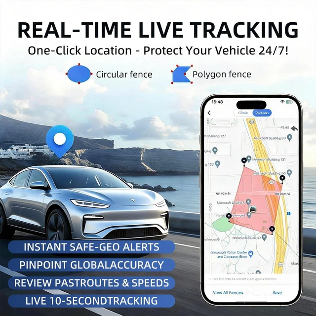 Alt view image 2 of 7 - Magnetic GPS Tracker for Vehicles, 4G & Waterproof, Subscription Required Real-Time Tracking, Extended Life Battery, Tracker Device for Vehicles, Trailers, Cars, Equipment, and Assets