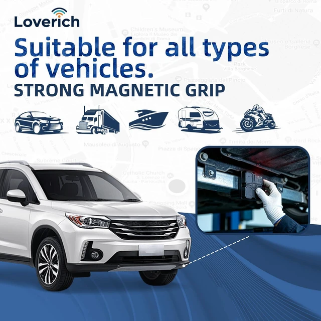 Alt view image 5 of 7 - Magnetic GPS Tracker for Vehicles, 4G & Waterproof, Subscription Required Real-Time Tracking, Extended Life Battery, Tracker Device for Vehicles, Trailers, Cars, Equipment, and Assets