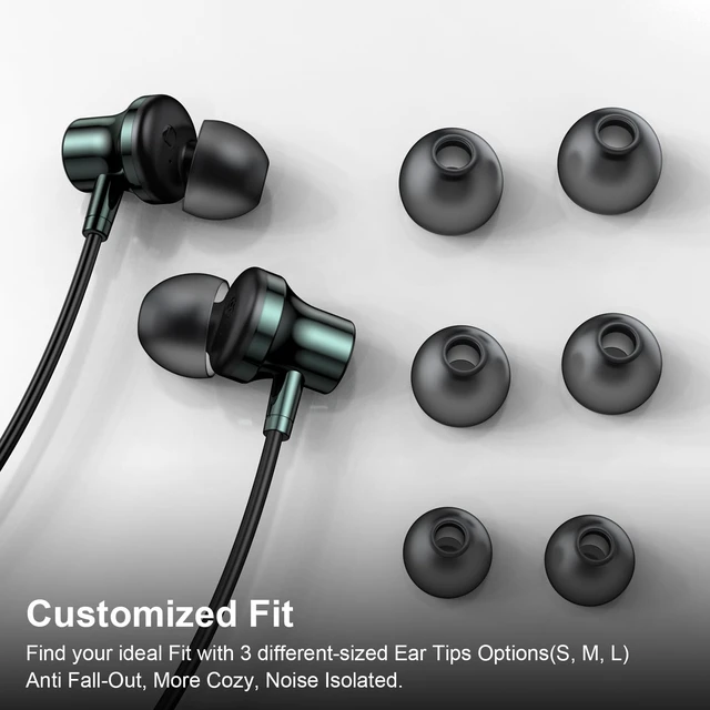 Alt view image 6 of 7 - USB C Wired Headphones with Mic for iPhone Duo Type C Earbud Green Tangle-Free USB C Earphones for iPhone 18 Pro Max Galaxy S26 FE S25 for Google Pixel 10 9 for iPad/MacBook Pro Android Phone