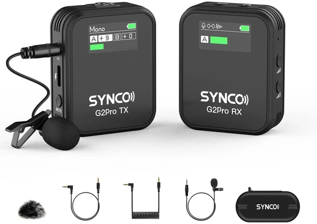Main image of G2A1 MAX Wireless Lavalier Microphone, 2TX+1RX, 8GB Recording 24H Audio Backup, 656ft/200m Transmission, TFT Displays, Noise Reduction, Gain Control, Real-Time Monitoring