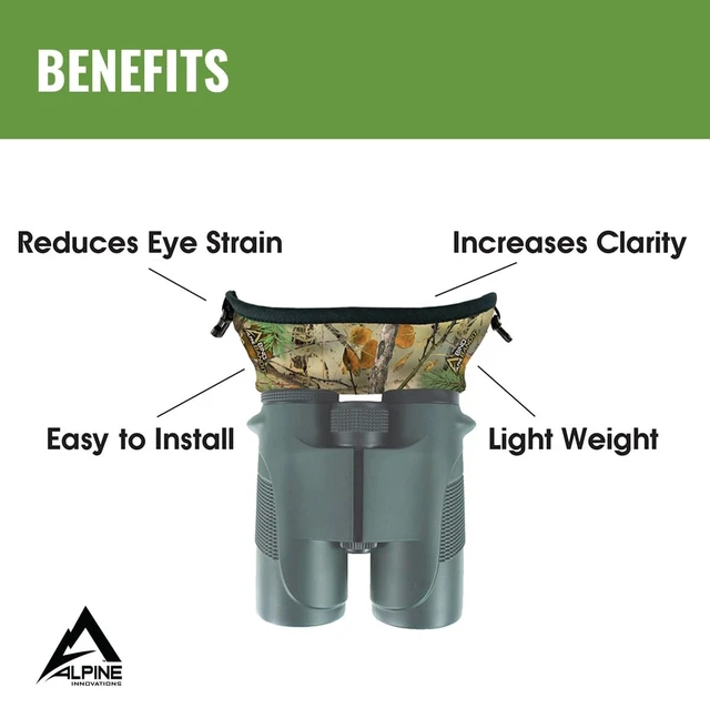 Alt view image 3 of 7 - Bino Bandit - Blocks Glare, Improves Visual Acuity and Reduces Eye Fatigue. FITS All Binoculars. (Stealth Olive)