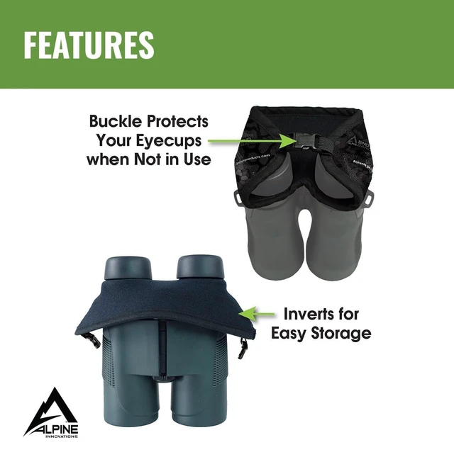 Alt view image 5 of 7 - Bino Bandit - Blocks Glare, Improves Visual Acuity and Reduces Eye Fatigue. FITS All Binoculars. (Stealth Olive)