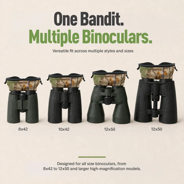 Alt view image 4 of 7 - Bino Bandit - Blocks Glare, Improves Visual Acuity and Reduces Eye Fatigue. FITS All Binoculars. (Stealth Bronze)