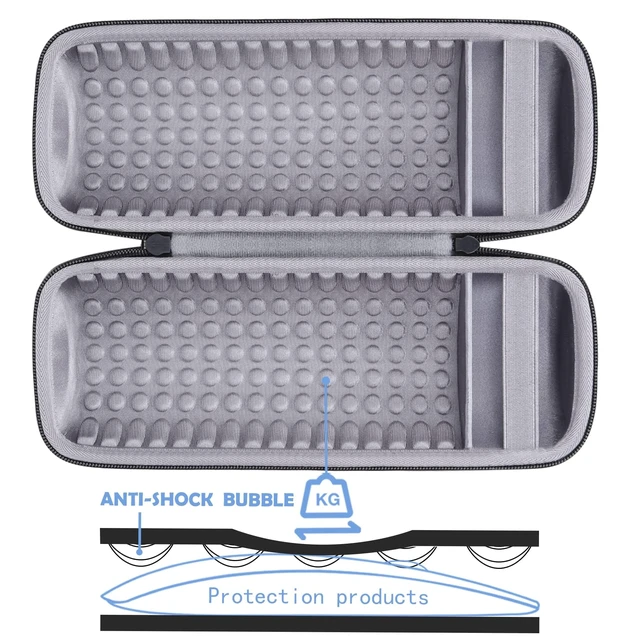 Alt view image 3 of 7 - Hard Case for Ultimate Ears UE MEGABOOM 4/3, Black Compatible with Portable Bluetooth Wireless Speaker and Charging Dock, Shockproof EVA Travel Storage Bag
