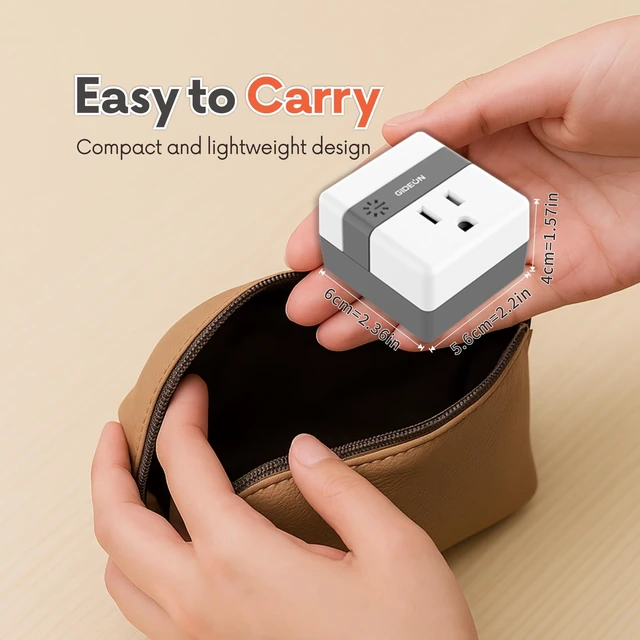 Alt view image 7 of 7 - Single Outlet Surge Protector, Voltage Protector for Refrigerator, Air Conditioner & Home Appliances, 120V 15A 1800W Wall Plug, Over & Under Voltage Protection with LED Indicator