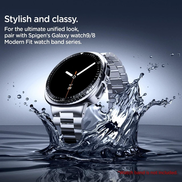 Alt view image 6 of 6 - Bezel Tune Pro for Samsung Galaxy Watch 9/8 44mm Case (2026/2025) Bezel Ring Protector Cover (Diver) - Black