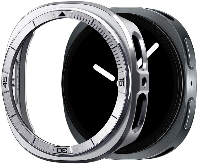 Main image of Bezel Tune Pro for Samsung Galaxy Watch 9/8 44mm Case (2026/2025) Bezel Ring Protector Cover (Pilot) - Silver