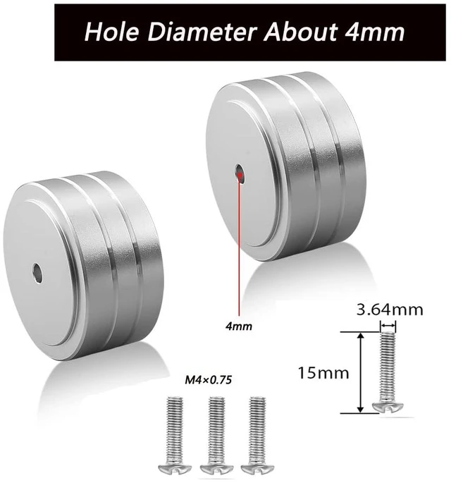 Alt view image 2 of 7 - 4 Sets High-End HiFi Aluminum Speaker Feet, Shock Base Pad Spikes,40x20mm,Shockproof Stand Pad for HiFi Devices Amplifier Turntable DAC Recorder CD (Silver)