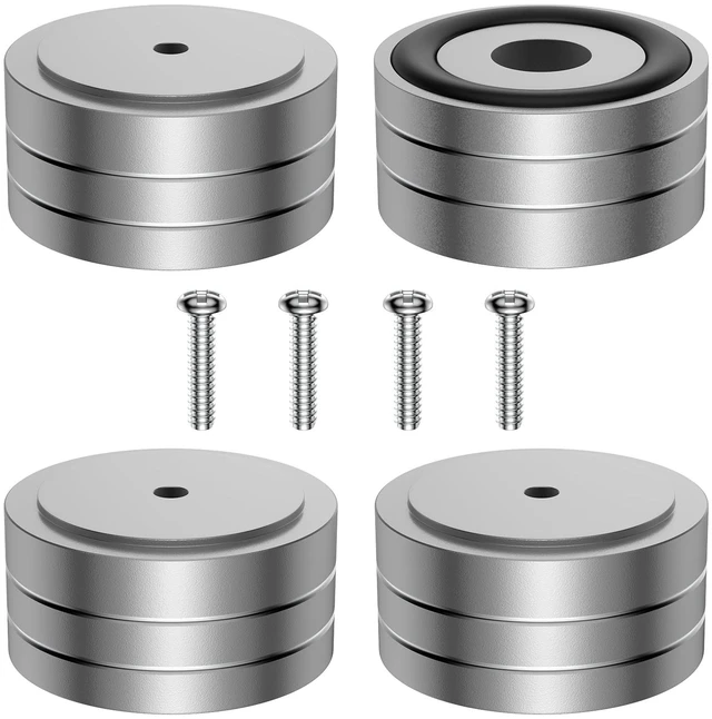 Main image of 4 Sets High-End HiFi Aluminum Speaker Feet, Shock Base Pad Spikes,40x20mm,Shockproof Stand Pad for HiFi Devices Amplifier Turntable DAC Recorder CD (Silver)