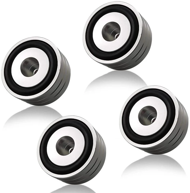 Alt view image 7 of 7 - 4 Sets High-End HiFi Aluminum Speaker Feet, Shock Base Pad Spikes,40x20mm,Shockproof Stand Pad for HiFi Devices Amplifier Turntable DAC Recorder CD (Silver)