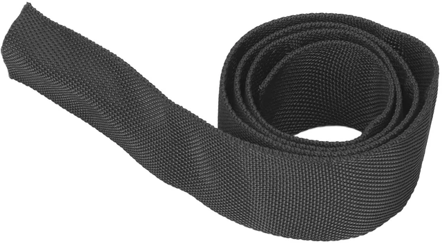 Main image of Rope Protector Sleeve, Polyester Winch Rope Protective Sleeve Black Universal Trolling Motor Cable Sleeve for 5cm/1.97in Width Cable Line(2M)
