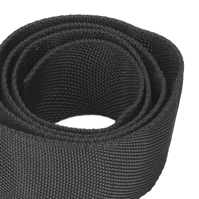 Alt view image 4 of 7 - Rope Protector Sleeve, Polyester Winch Rope Protective Sleeve Black Universal Trolling Motor Cable Sleeve for 5cm/1.97in Width Cable Line(2M)
