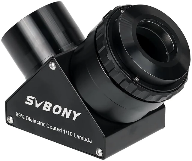 Main image of SV223 Telescope Diagonal, 90 Degree Diagonal Mirror, Upright Image 99% Reflective Dielectric Coating, 2" with 1.25" Adapter, Twist Lock Mechanism, Diagonal Adapter for Astronomical Telescope