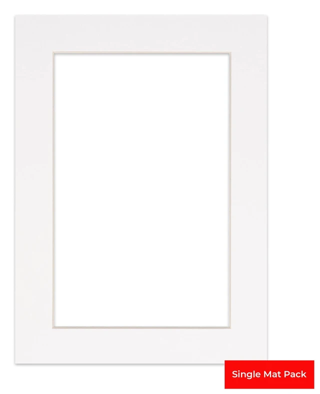 Alt view image 2 of 7 - 8.5x11 Mat for 11x14 Frame Precut Mat Board Acid-Free White 8.5x11 Photo Matte Made to Fit a 11x14 Picture Frame, Premium Matboard for Family Photos, Show Kits, Art, Picture Framing, Pack of 1 Mat