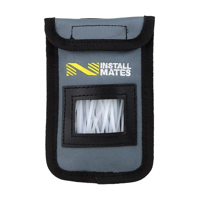 Alt view image 2 of 6 - Installmates Cable Tie Pouch, Holds 4" Cable Ties (Grey)