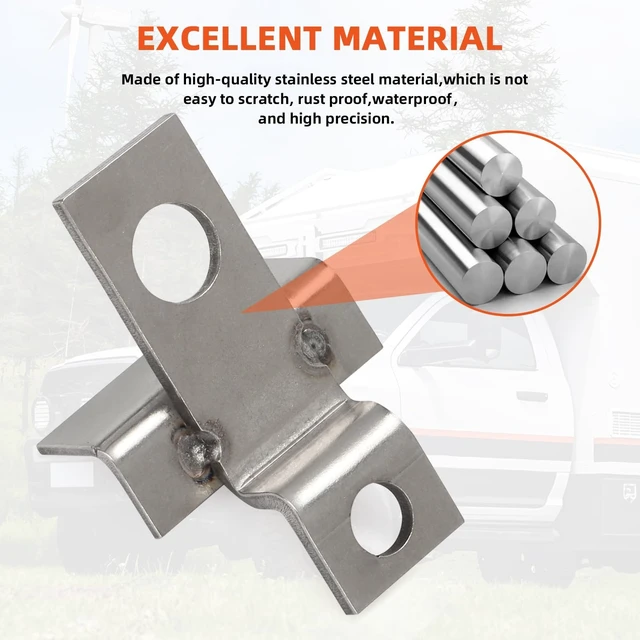 Alt view image 2 of 6 - Battery Hold-Down Set for RV, Marine, Golf Cart Applications Stainless Steel 6 Volt 12 Pack