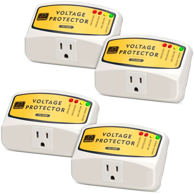 Main image of Surge Protector for Home Appliance, Single Outlet 120V 12A 1440W, 4 Packs Voltage Protector, Multi Function Plug with Protection Wall Mount Power Suppressor for Refrigerator TV PC AC