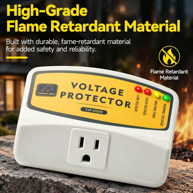 Alt view image 6 of 7 - Surge Protector for Home Appliance, Single Outlet 120V 12A 1440W, 4 Packs Voltage Protector, Multi Function Plug with Protection Wall Mount Power Suppressor for Refrigerator TV PC AC