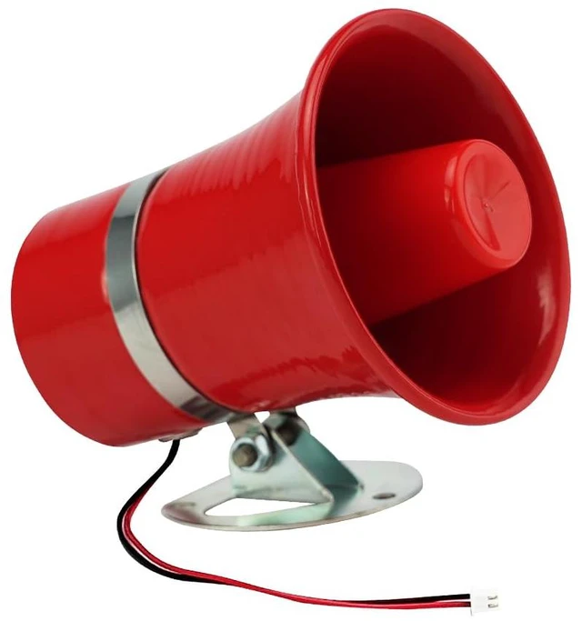 Main image of Speaker, 8R/ 25W Horn Stereo Amplifier DIY Accessories, Length, Width and Height:130 * 130 * 110MM/5.12 * 5.12 * 4.33 inch, with 20CM Terminal Cable. (1 Pack, Weight:340G)